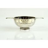 1930's silver Quaich, with presentation inscription to both sides, Birmingham 1931, 11.5 cm wide