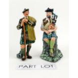 Five Royal Doulton figures to include 'Owd Willum' (HN2042), 'Robin Hood' (HN2773), 'The Laird' (
