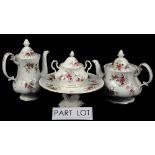 Extensive Royal Albert Lavender Rose pattern part tea and dinner service.