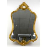 Italian giltwood wall mirror.