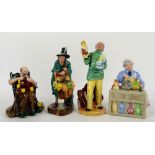 Four Royal Doulton character figures to include 'The Toymaker' (HN2250), 'The China Repairer' (