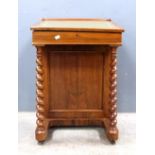 Late 19th century rosewood Davenport,.