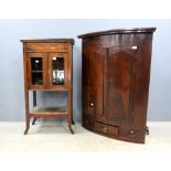 Rosewood music cabinet and a 19th Century corner cabinet .