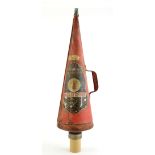 A mid 20th century Minimax conical fire extinguisher..