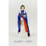 Four boxed Royal Doulton figures to include Her Majesty Queen Elizabeth II (HN2878), Lady Diana