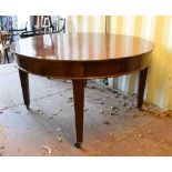 Mahogany extending dining table..