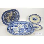 A collection of blue and white china. (qty).