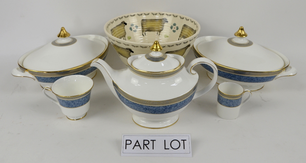 A Royal Doulton 'St Pauls' (H5062) pattern part service and a, Eden pottery bowl. (qty).