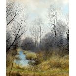 Van Ewyk, two woodland landscapes, signed watercolours 45cm x 55cm (2) .