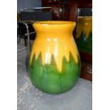 Yellow and green glazed pot 60cm.
