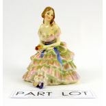 A Royal Doulton figure entitled 'Gwendolen' (HN1494) af, a studio pottery dish and an Italian