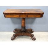 Early 19th century rosewood card table.
