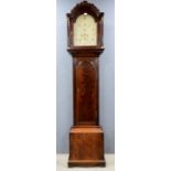 18th century 30 hour mahogany longcase clock painted dial, subsidiary second and date dials, twin