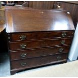 Victorian mahogany chest of two short and three long drawers.