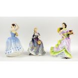 Nine boxed Royal Doulton figures to include Lisa (HN2392) a/f, Rebecca (HN2805), Polly (HN3178),