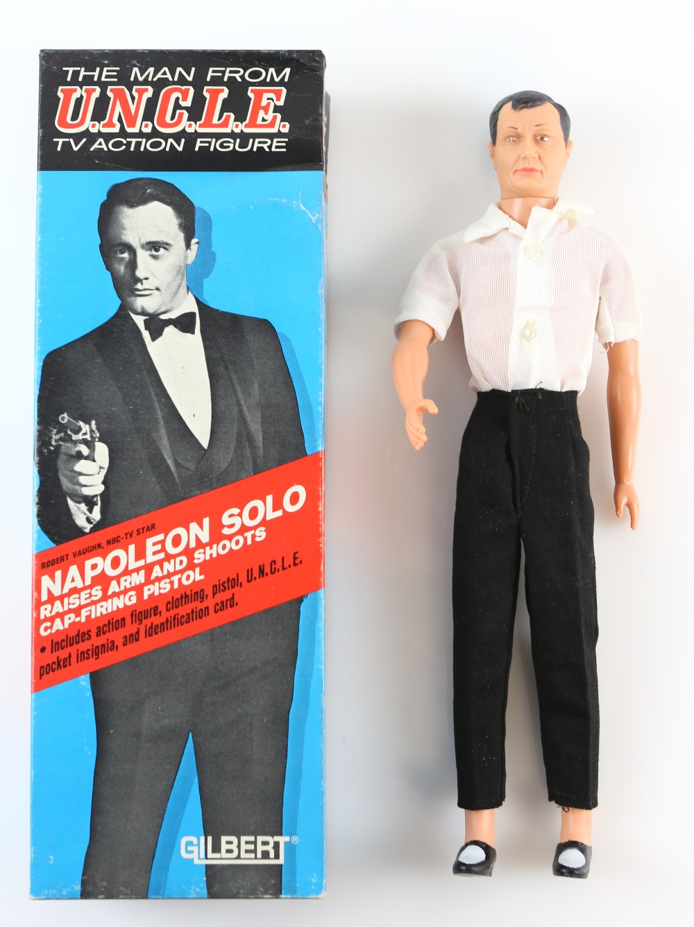 The Man From U.N.C.L.E. - Gilbert Napoleon Solo TV Action Figure from 1965, 16120, boxed with