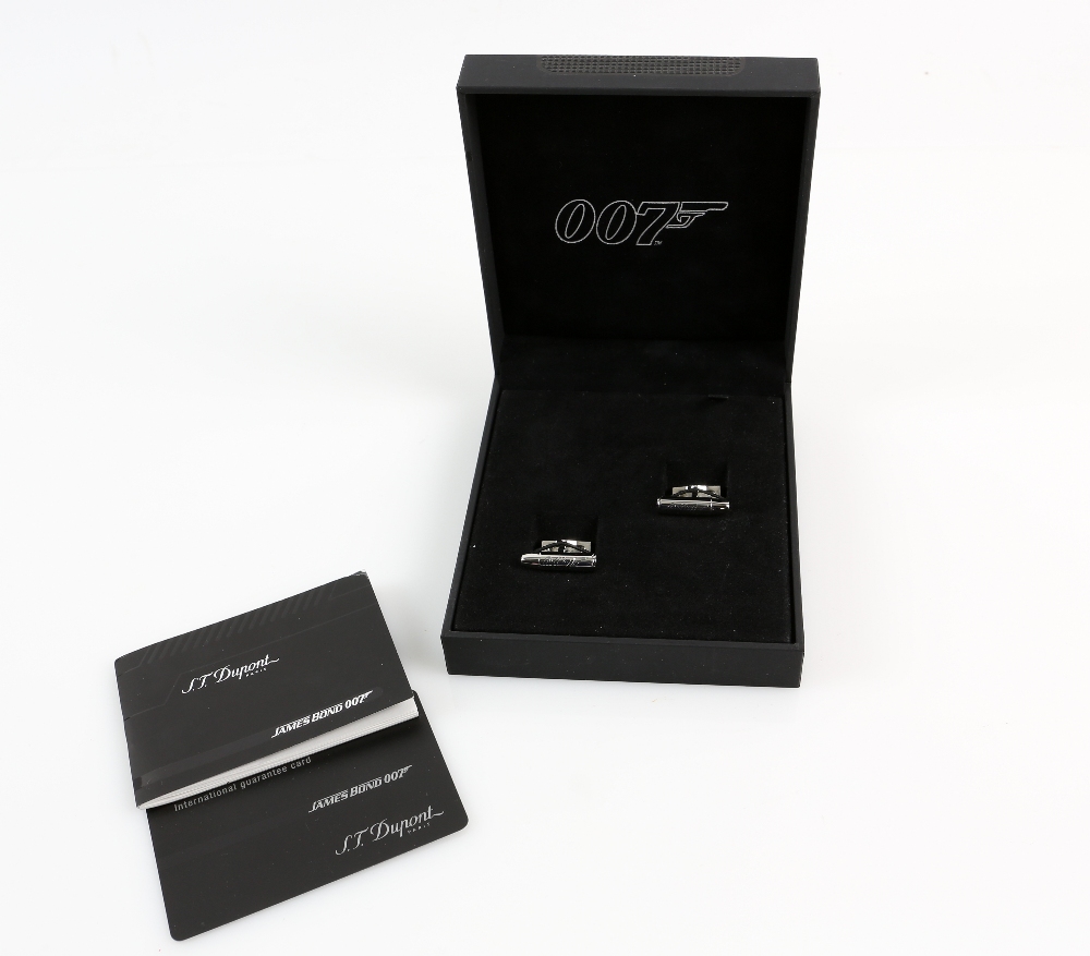 James Bond - S.T. Dupont, Paris, pair of James Bond 007 cufflinks, each in the form of a bullet with