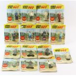 James Bond 007 - 15 Gilbert figures from 1965, including No. 1, No. 2, No. 3 x 2, No. 4 x 2, No. 5 x