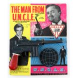 The Man From U.N.C.L.E. - Lone Star Diecast Metal 7.63 Pistol from 1965, with backing card..