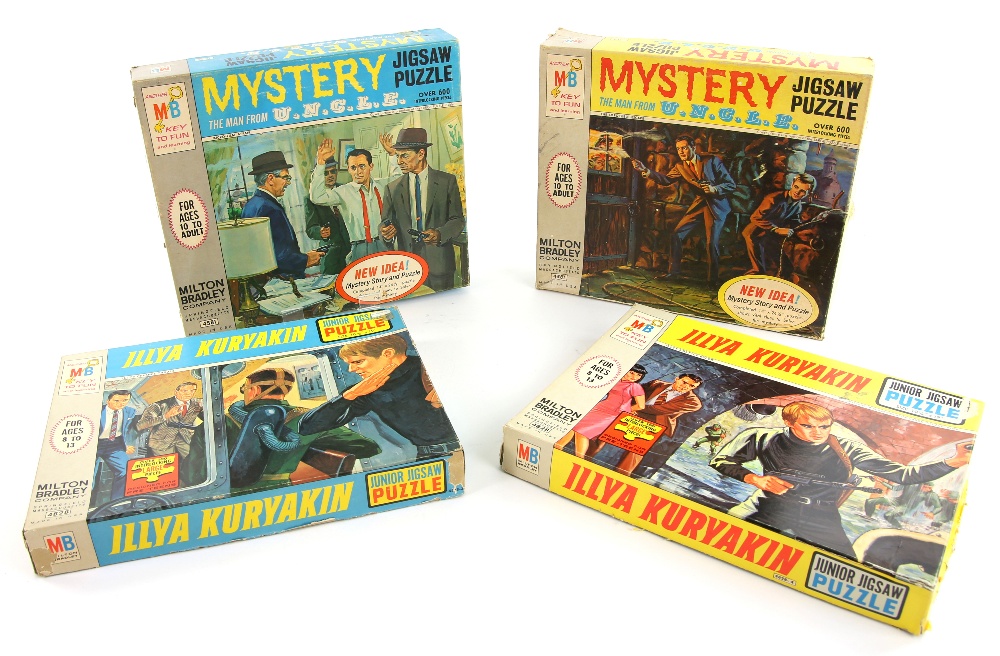 The Man From U.N.C.L.E. - Two MB (Milton Bradley) Jigsaw Puzzles, Two Junior Jigsaw Puzzles (4).
