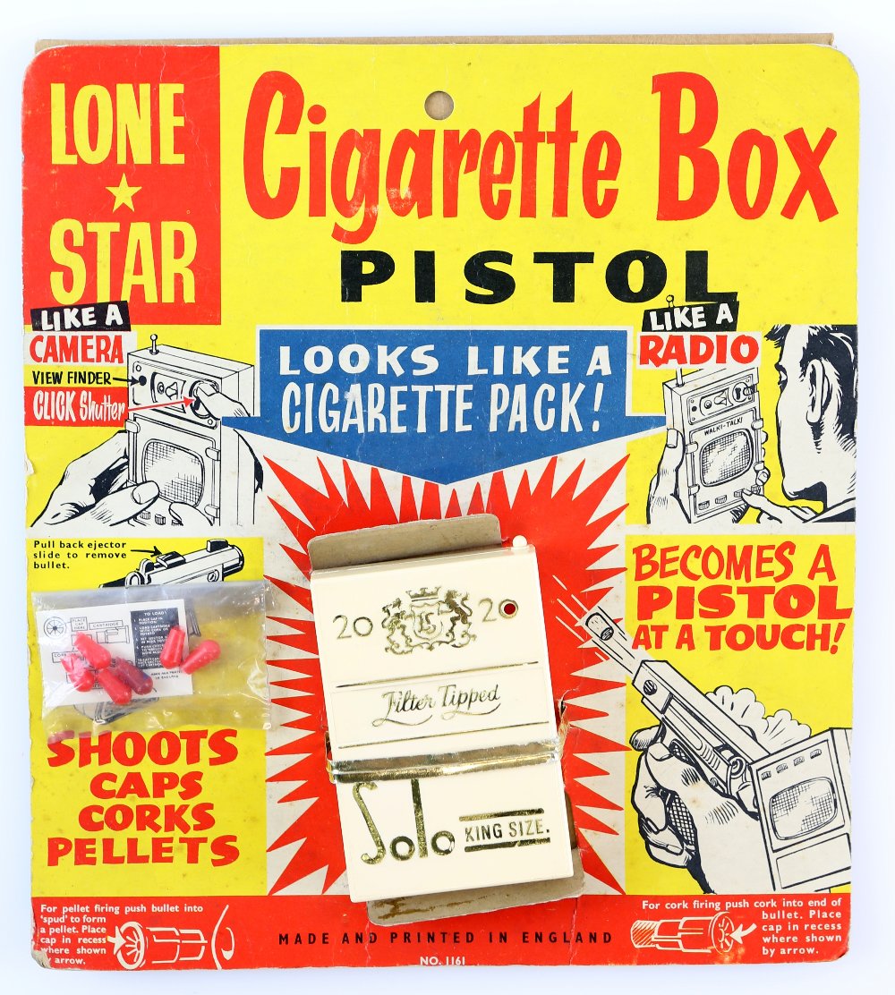 The Man From U.N.C.L.E. - Lone Star - Cigarette Box Pistol, No. 1161, with backing card..