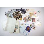 Collection of modern stamps in black file box, mostly Great Britain mint sheets, many Royalty, and