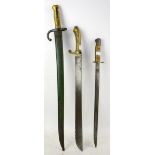 19th century sword/bayonet engraved the blade dated 1843, 19th century Spanish sword and a late