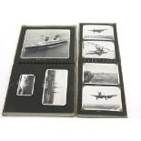 Photographic prints relating to the Fleet Air Arm, and illustrating various aircraft attempting