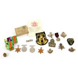 WWII medal group, boxed to R. W. Odgers, Atlantic Star, 1939-1945 Star, Defence Medal, War Medal,