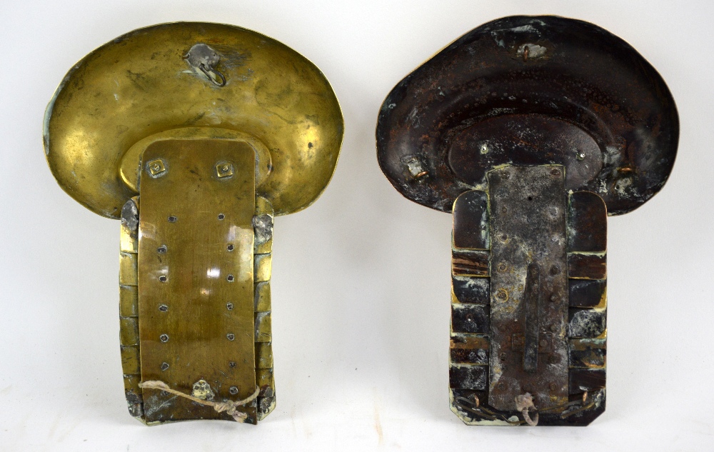 Pair of 19th century brass and white metal military epaulettes - Image 2 of 2