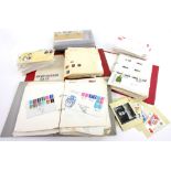 Collection of UK stamps album, stock books and world stamps, collection of books