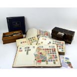 Large collection of stamps mostly loose and some mint, first day covers etc., including four albums,