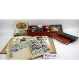 Two Simplex Albums and other Albums in two boxes, British Commonwealth, World Stamps in packets,