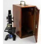 Microscope by Cooke, Troughton & Simms of York, in mahogany case