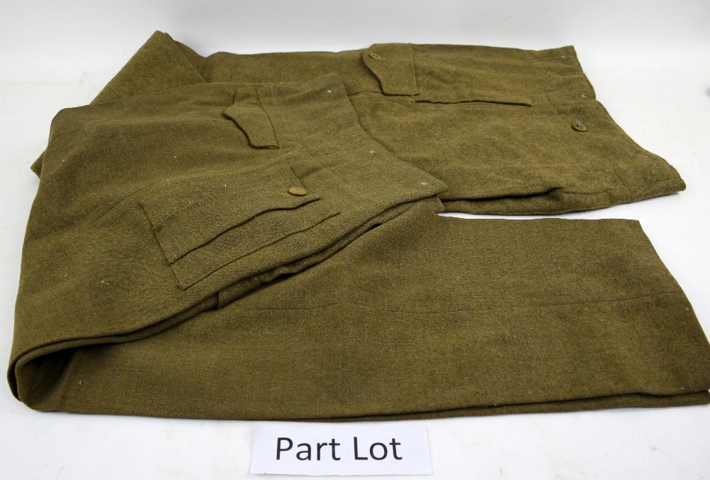 Pair of Battledress uniforms for Lothians & Border Yeomanry, WWII medal group, name ribbons - Image 4 of 4