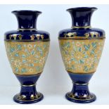 Pair of Doulton stoneware vases