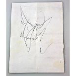 Michael Jackson - Two signatures signed on the reverse of a white page, 6 x 8 inches approx.