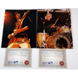 The Rolling Stones- Two signed 10 x 8 inch photographs, signed by Ronnie Wood & Charlie Watts (2).