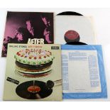 The Rolling Stones - Two Vinyl LPs, Let It Bleed Blue Stereo SKL 5025 with poster & sticker &