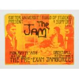 The Jam - Original ticket for their gig at Exeter University in the Great Hall signed on the reverse