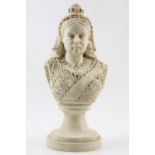 Johnny English (2003) - Queen Victoria composition bust from the movie starring Rowan Atkinson, 38cm