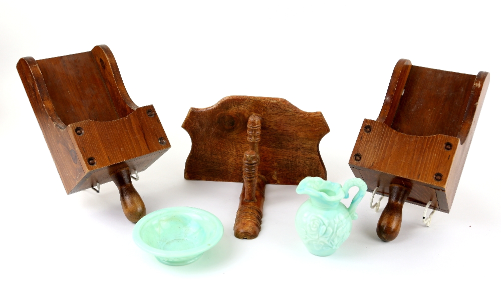 Little Women (1994) - Ceramic basin set, wooden wall shelf and two candle holders, with certificates