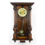 Vienna regulator type walnut cased clock