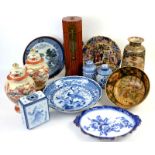 A group of predominantly oriental style ceramics. (qty)