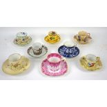 Collection of 40+ cabinet cups and saucers including Royal Doulton, Royal Worcester, Hammersley,