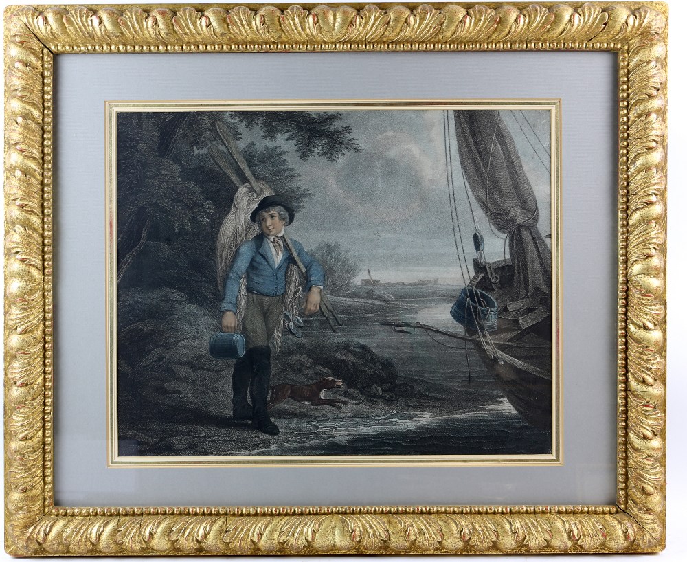 After George Morland (1763-1804), 'Preparing a Recruit' and 'Recruit Deserted', pair of coloured - Image 11 of 16
