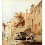Manner of Samuel Austin, Spellow Mill, watercolour, unsigned, 36cm x 32cm.