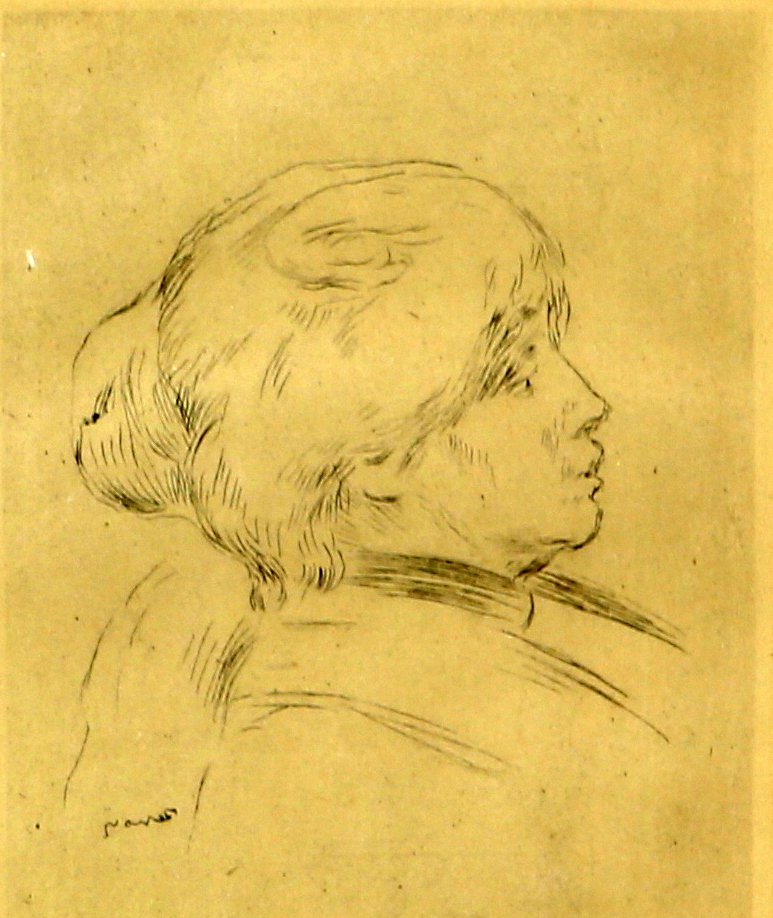 After Renoir (Pierre-Auguste) Berthe Morisot etching, 19cm x16cm, (plate 10cm x 9cm) London - Image 2 of 6