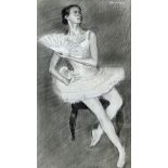 Joe Kearney (Scottish, b.1939), 'Dancer with Fan', pastel, signed to upper right, T. & R. Annan &