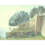 Kristin Jameson (Irish, b.1949), Italian scene on the Amalfi Coast, oil on canvas, signed and
